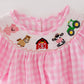 Pink Farm Smocked Romper