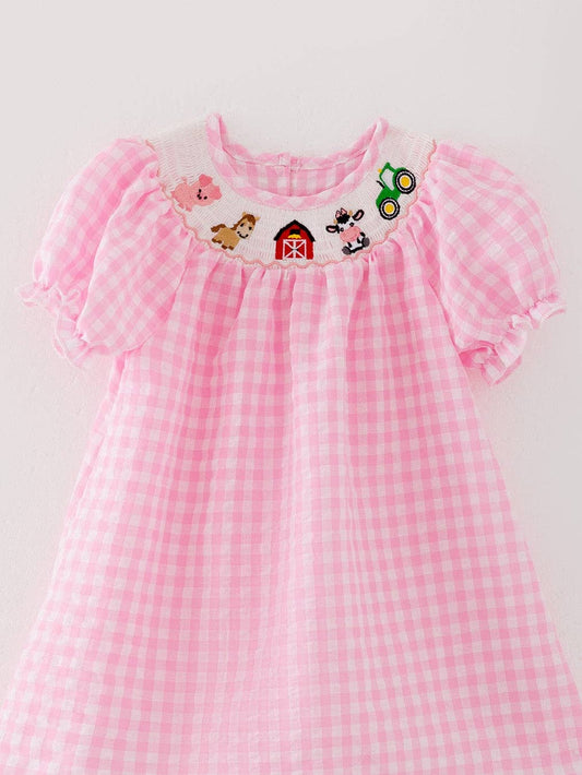 Pink Farm Smocked Dress