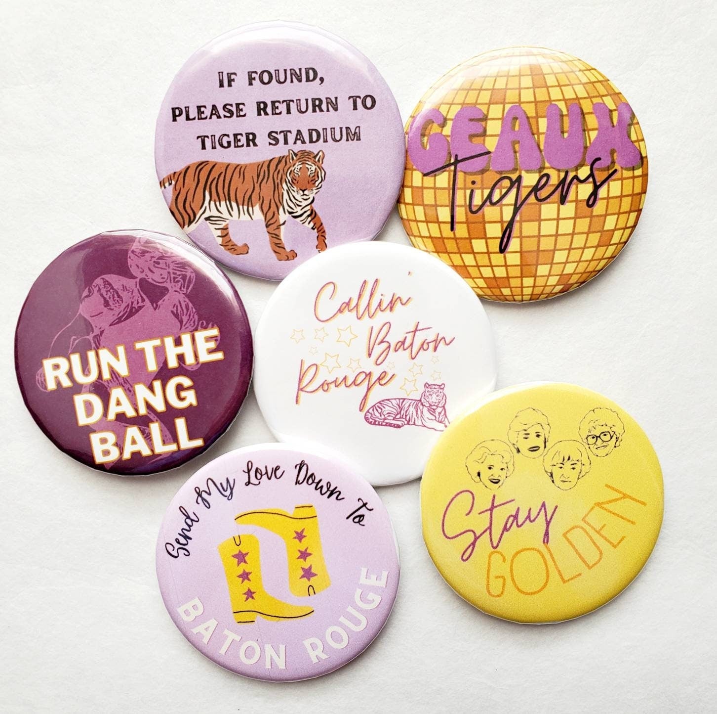 If found please return to tiger stadium Button - MUDBUGSBTQ