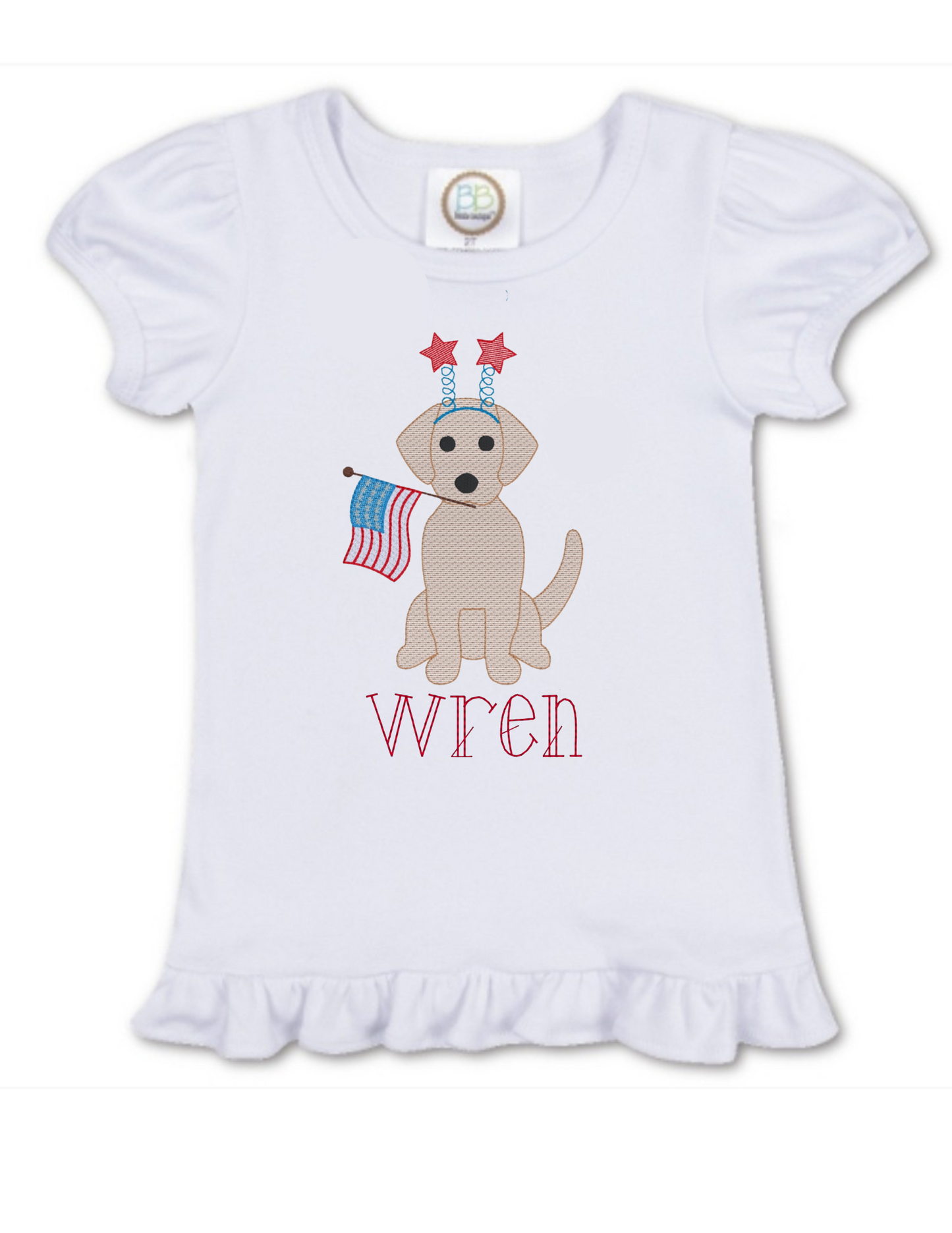 Cute Dog Embroidery Shirt - MUDBUGSBTQ