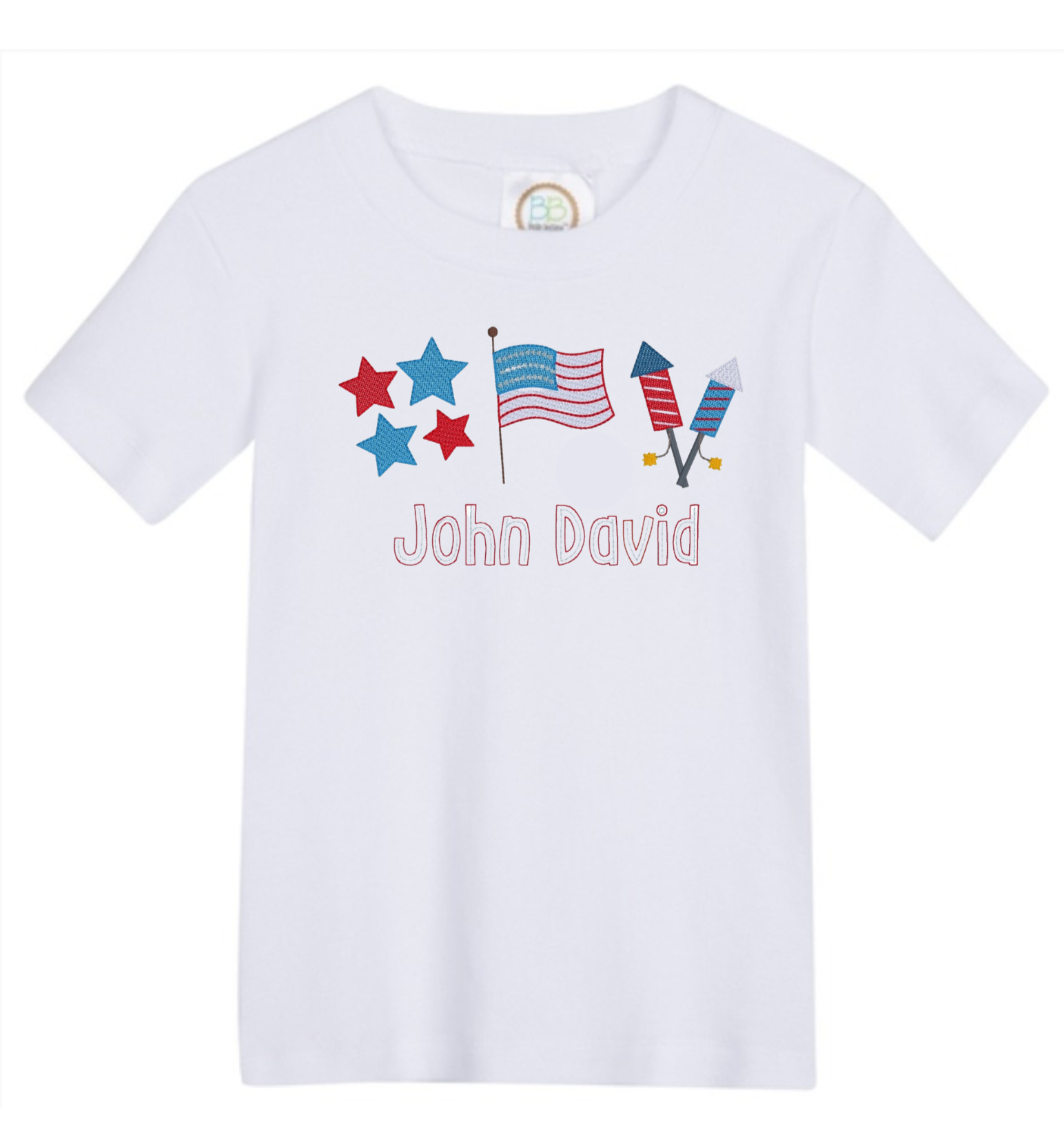 Boys 4th of July Embroidery Shirt - MUDBUGSBTQ