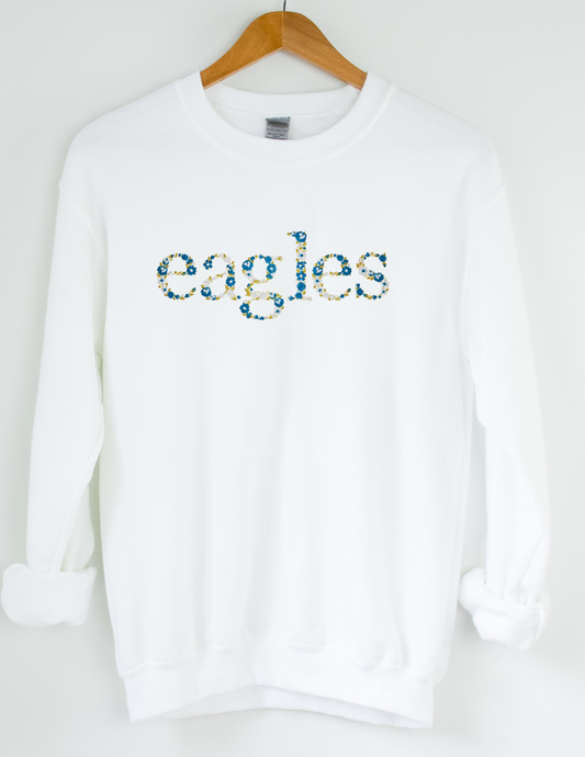 Floral Eagles Sweatshirt - MUDBUGSBTQ