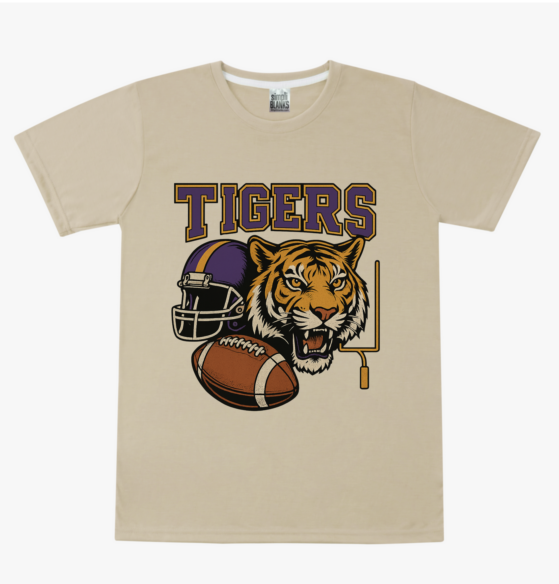 Boys Vintage Tiger Football Tee - MUDBUGSBTQ