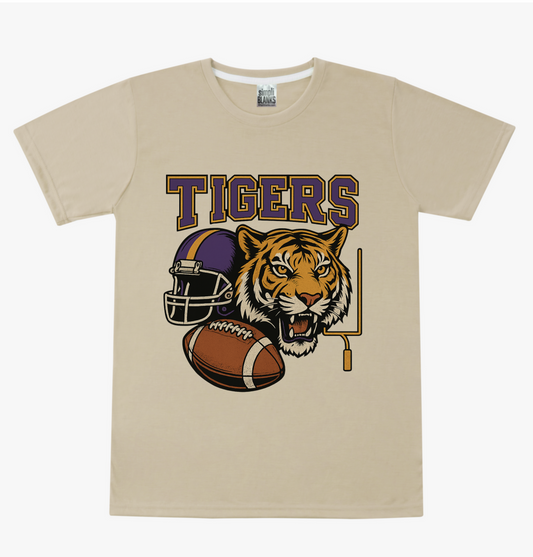Boys Vintage Tiger Football Tee - MUDBUGSBTQ