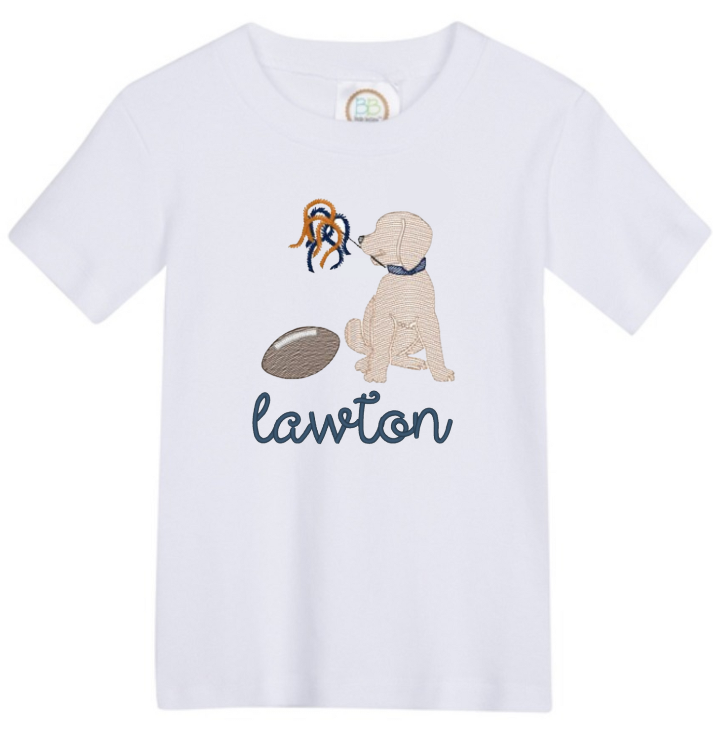 Football Dog Embroidery - MUDBUGSBTQ