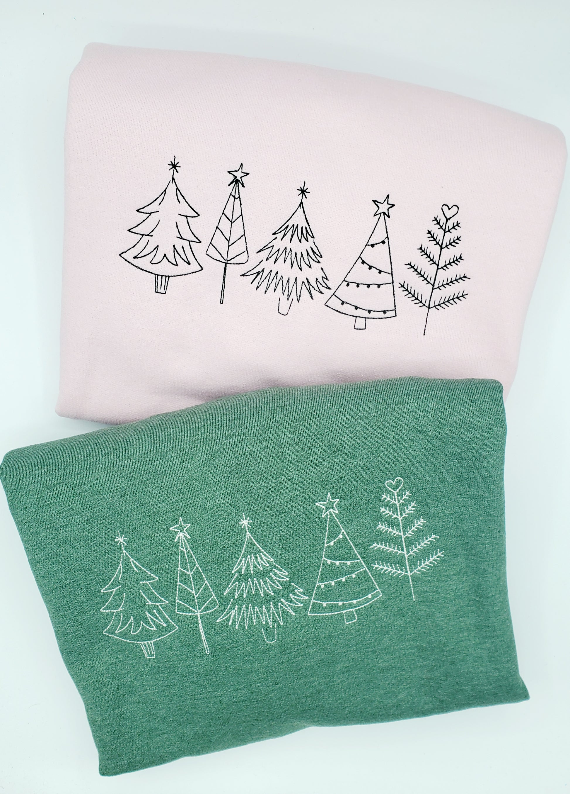 Christmas Tree Embroidered Sweatshirt - MUDBUGSBTQ