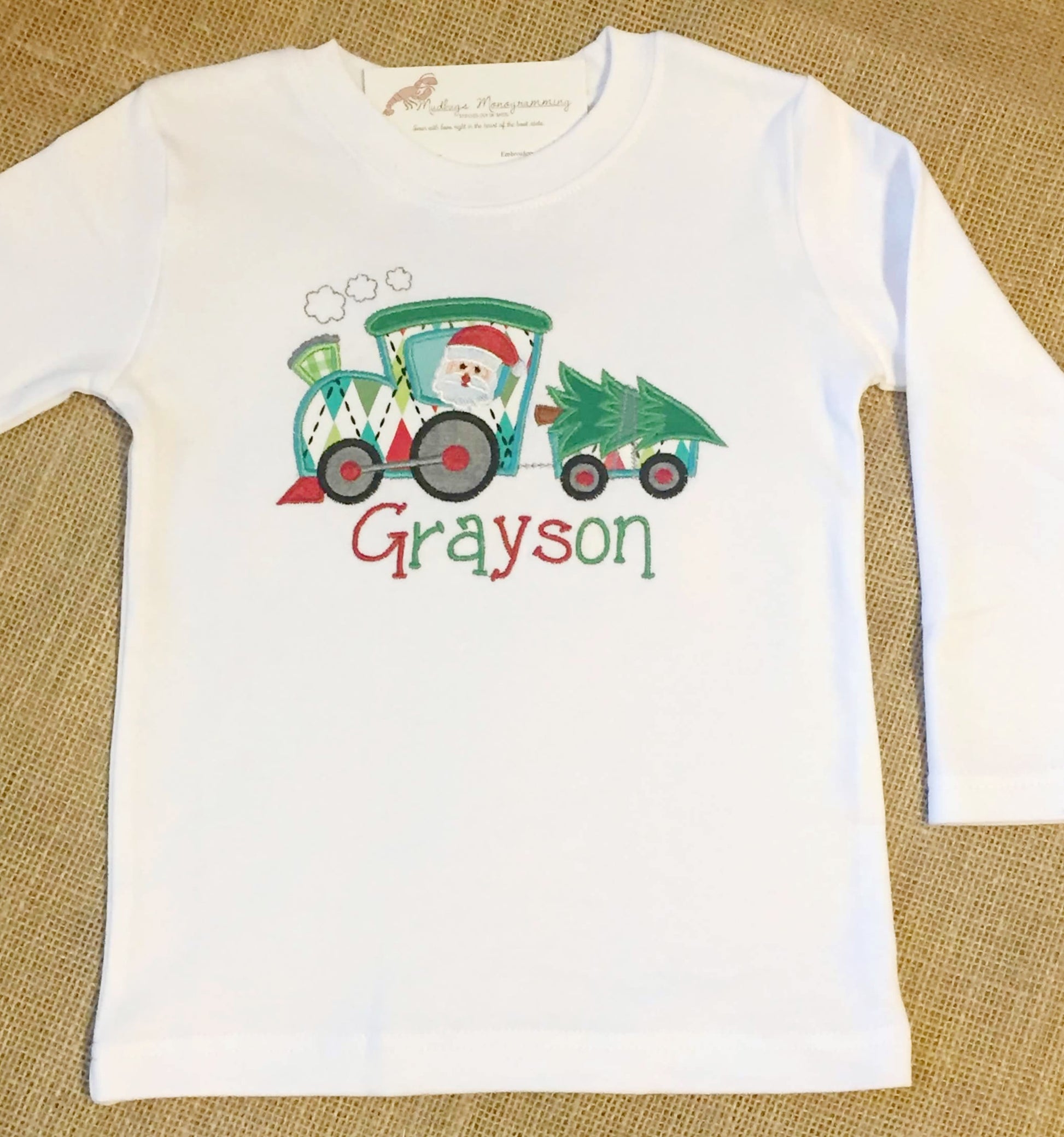Christmas Train Embroidery - MUDBUGSBTQ