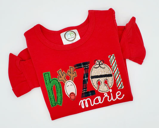 Personalize Christmas Applique - MUDBUGSBTQ