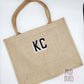 Personalized Embroidered Jute Tote - MUDBUGSBTQ