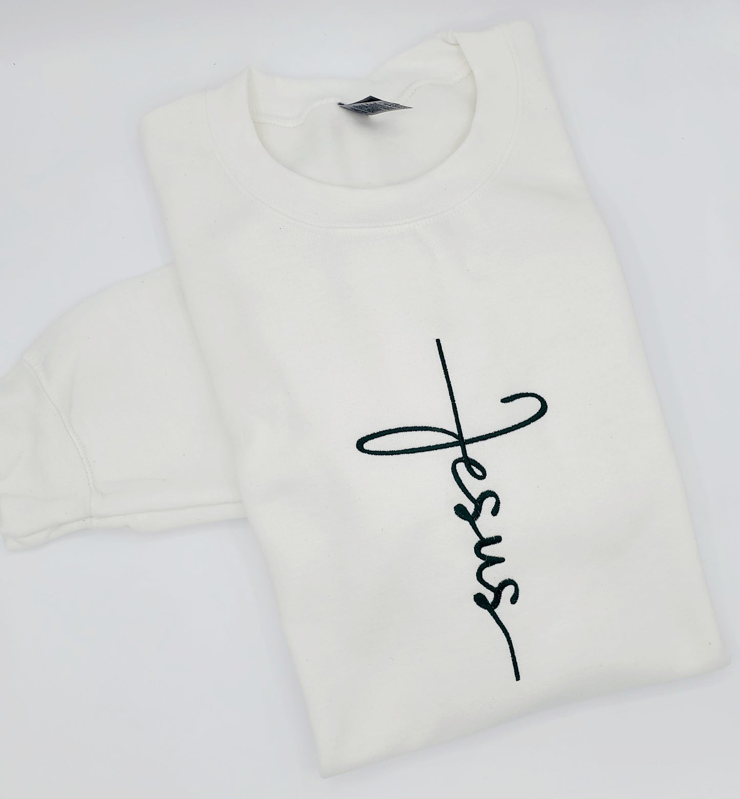 Jesus Embroidered Sweatshirt - MUDBUGSBTQ