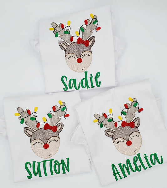 Kids Reindeer Embroidery - MUDBUGSBTQ