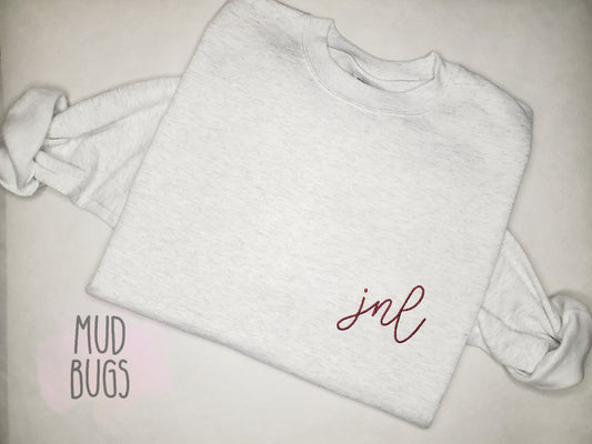 Monogram Embroidered Sweatshirt - MUDBUGSBTQ