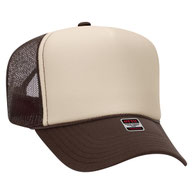 Brown/Tan (high profile) Trucker Hat - MUDBUGSBTQ