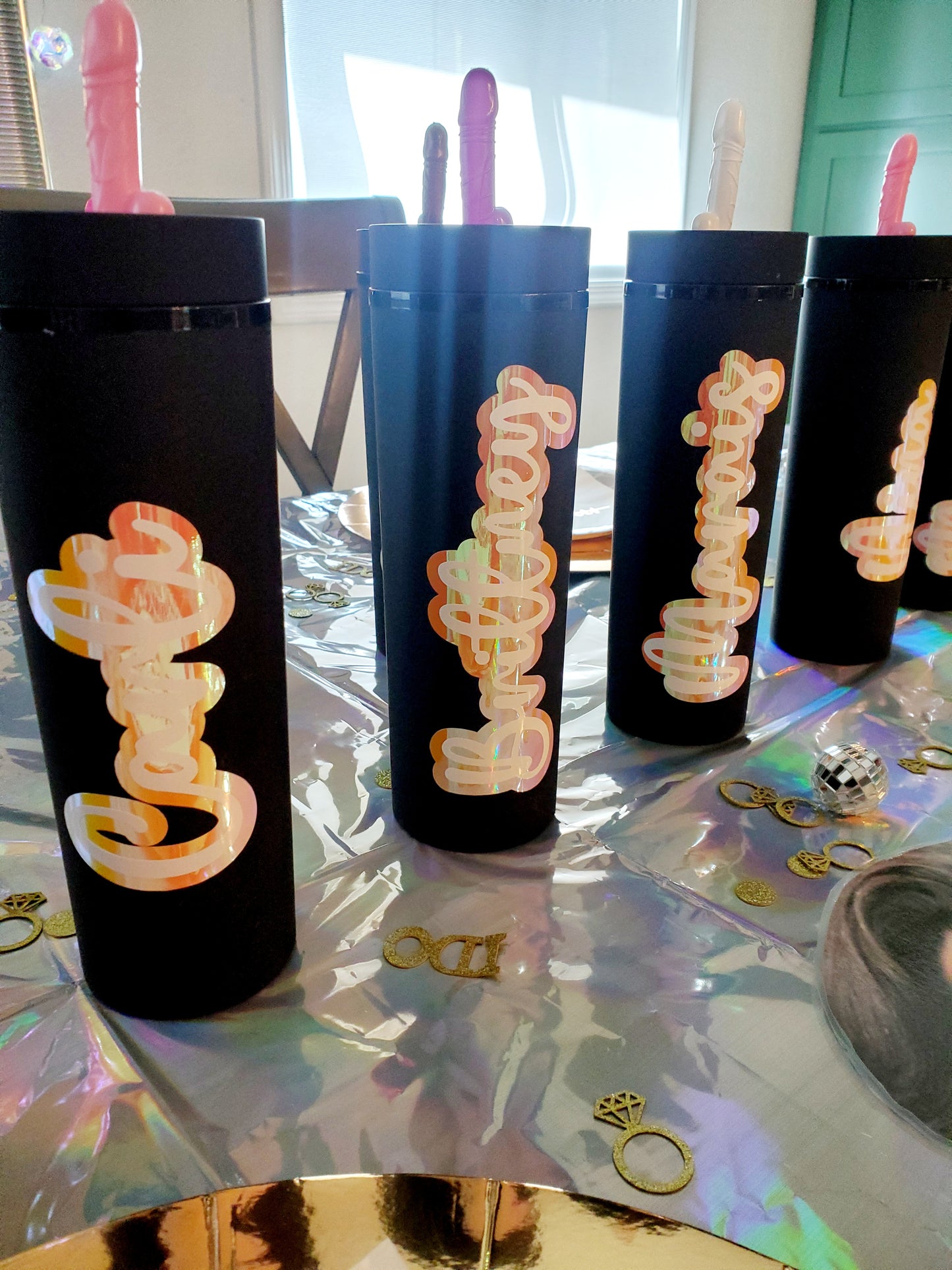 Disco Theme Personalized Tumblers - MUDBUGSBTQ