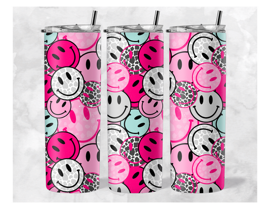 Pink Smiley Tumbler - MUDBUGSBTQ