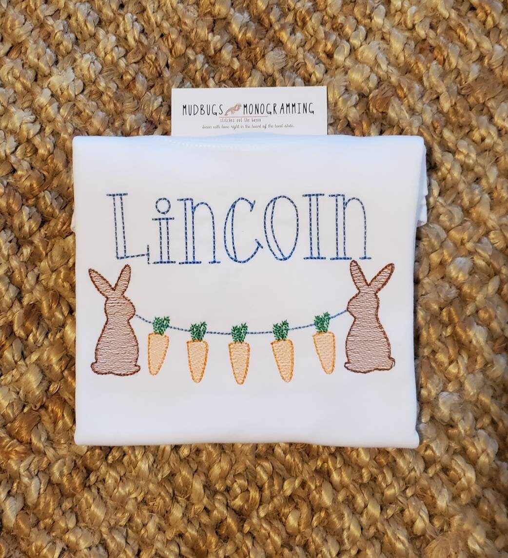 Boys Easter Shirt - Easter Bunny Shirt - Easter Onesie - Easter Carrot Shirt - Easter Vintage Shirt - Vintage Bunny Shirt - MUDBUGSBTQ