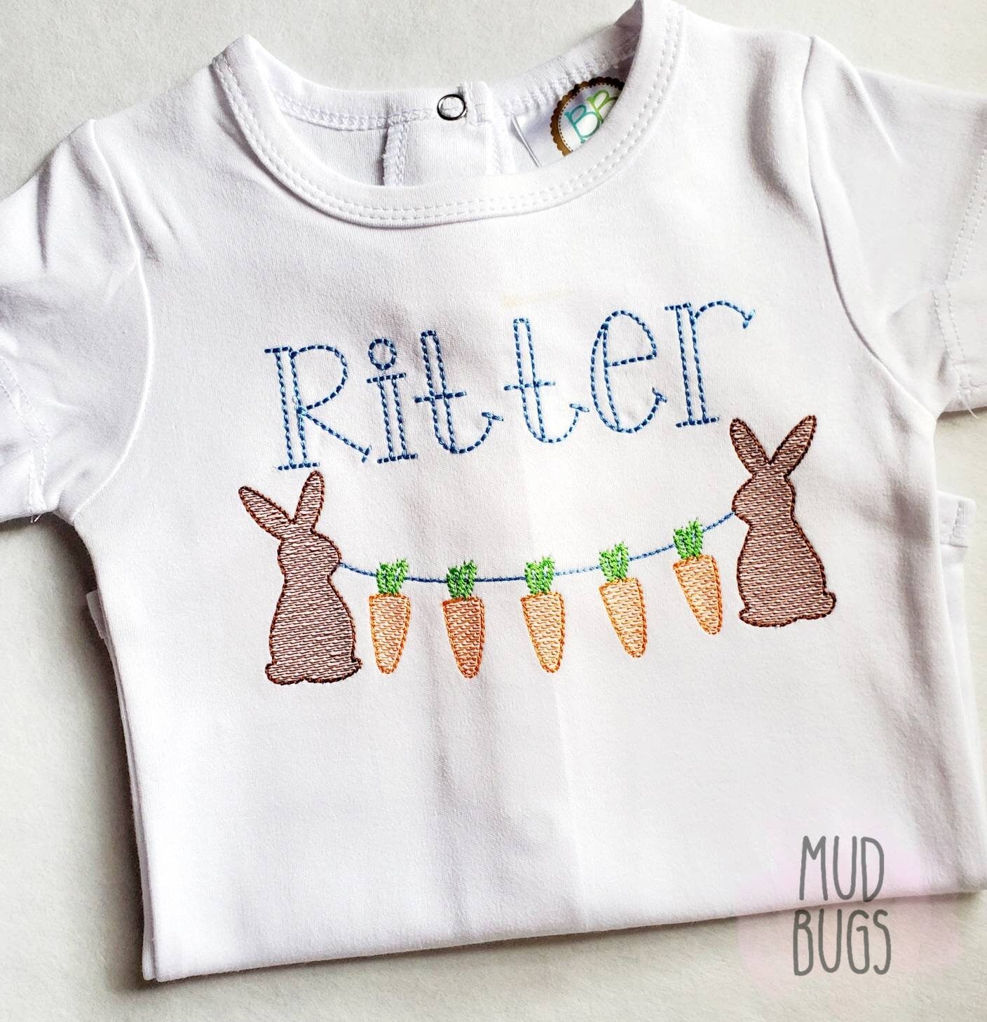 Boys Easter Shirt - Easter Bunny Shirt - Easter Onesie - Easter Carrot Shirt - Easter Vintage Shirt - Vintage Bunny Shirt - MUDBUGSBTQ